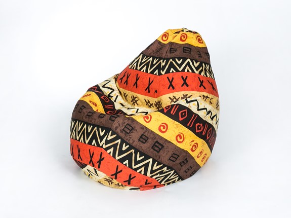 Кресло-мешок Груша среднее, жаккард, африкан в Чебоксарах - изображение