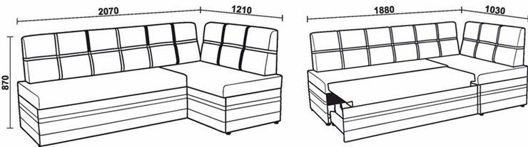 Кухонный диван НЕО КМ-06 ДУ с механизмом в Чебоксарах - изображение 5