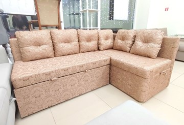 Кухонный угловой диван Яшма 1 ДУ Весь в ткани Жаккард AFINA 06 в Чебоксарах