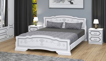 Кровать спальная Карина-6 (Белый Жемчуг) 160х200 в Чебоксарах