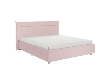 Кровать двуспальная Альба 1.6, нежно-розовый (велюр) в Чебоксарах