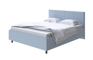Спальная кровать Como (Veda) 3 140x200, Велюр (Scandi Cotton 21 Китайский Голубой) в Чебоксарах