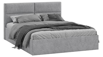 Кровать в спальню Глосс Тип 1 (Микровелюр Wellmart Silver) в Чебоксарах