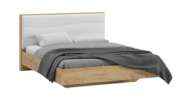 Кровать в спальню Миранда тип 1 (Дуб крафт золотой/Белый глянец) в Чебоксарах