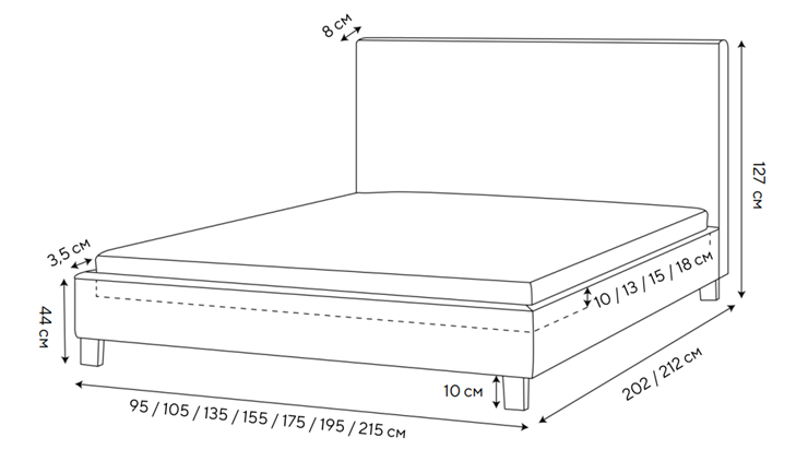 Кровать Routa 200х200, Велюр (Monopoly Мятный лёд (670)) в Чебоксарах - изображение 1