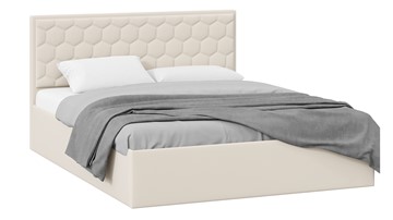 Кровать в спальню с подъемным механизмом Порто (Велюр Confetti Cream) без заглушины в Чебоксарах