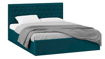 Кровать в спальню с подъемным механизмом Порто (Велюр Confetti Izumrud) без заглушины в Чебоксарах