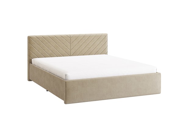 Спальная кровать Сандра 2 1.6, крем (велюр) в Чебоксарах - изображение