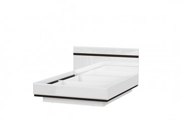 Кровать 2-спальная Соло универсальная 1,6х2,0, белый/белый глянец/венге в Чебоксарах