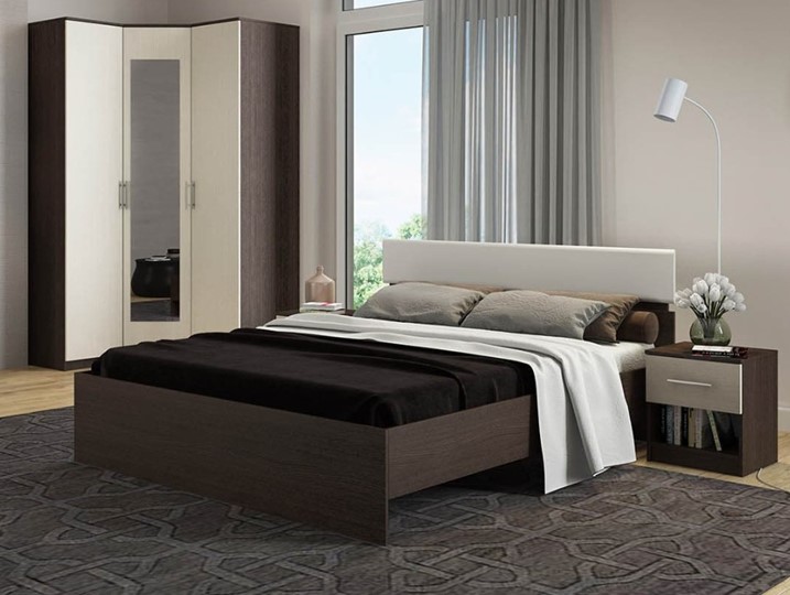 Кровать в спальню Светлана 1600, белый/дуб сонома в Чебоксарах - изображение 2
