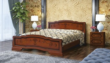 Двуспальная кровать Карина-6 (Орех) 160х200 в Чебоксарах