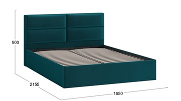Кровать с механизмом двуспальная Глосс Тип 1 (Велюр Confetti Izumrud) в Чебоксарах - предосмотр 1
