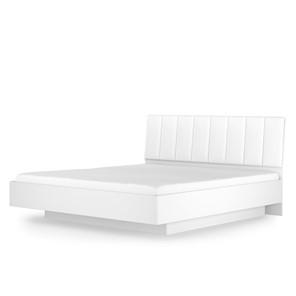 Кровать с механизмом 2х-спальная Марсель-7 (Белый, экокожа polo белая) 1600 в Чебоксарах