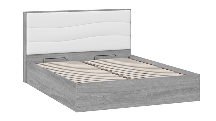 Кровать с механизмом 2-спальная Миранда тип 1 (Дуб Гамильтон/Белый глянец) в Чебоксарах - изображение 2