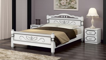 Кровать 1-спальная Карина-5 (Белый Жемчуг) 90х200 в Чебоксарах