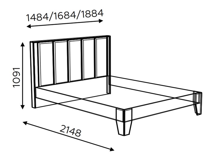 Кровать 1.5-спальная Моника 1,4 с ортопедическим основанием в Чебоксарах - изображение 2