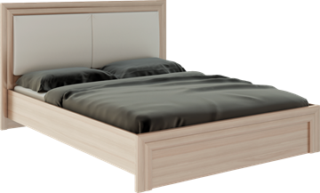 Кровать 2-спальная Глэдис М31 (Шимо светлый/Белый текстурный) в Чебоксарах