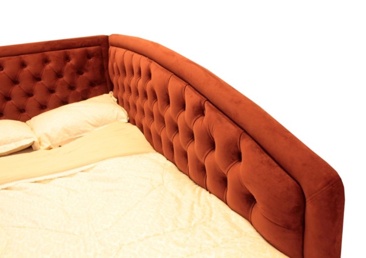 Кровать угловая  высокими ножками Грета 1540х2150 мм в Чебоксарах - изображение 5