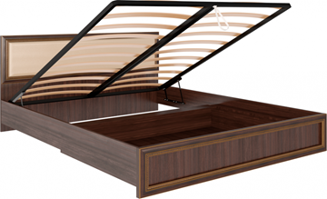 Кровать с механизмом Беатрис М11 с мягким изголовьем (Орех Гепланкт) в Чебоксарах