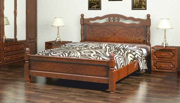Кровать односпальная Карина-15 (Орех) 120х200 в Чебоксарах - изображение