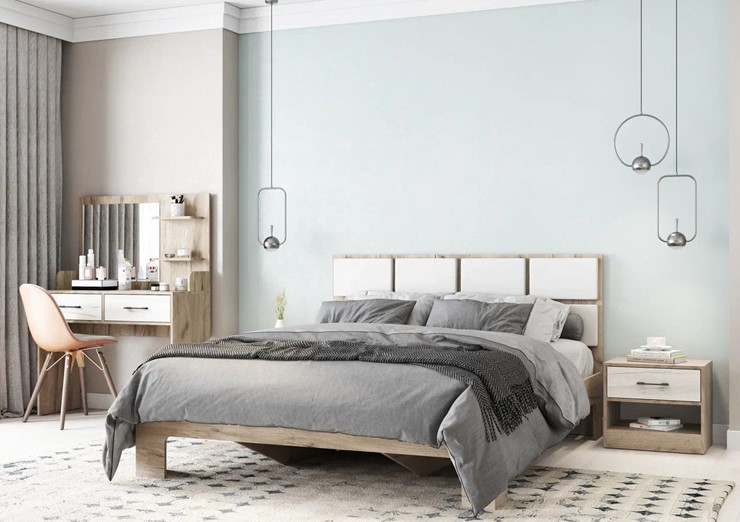 Мебель для спальни Соната №1 Дуб Крафт Серый - Дуб Крафт Белый в Чебоксарах - изображение