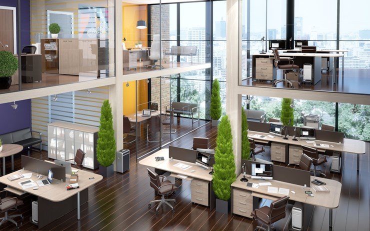 Комплект офисной мебели Xten для двух сотрудников с тумбочками в Чебоксарах - изображение 4