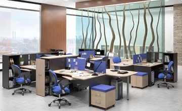 Комплект офисной мебели Xten для двух сотрудников с тумбочками в Чебоксарах - предосмотр 6