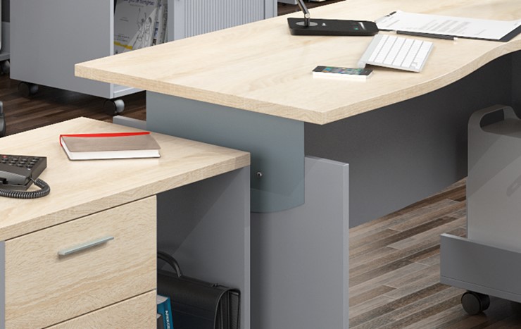 Набор мебели в офис OFFIX-NEW для 4 сотрудников с двумя шкафами в Чебоксарах - изображение 2