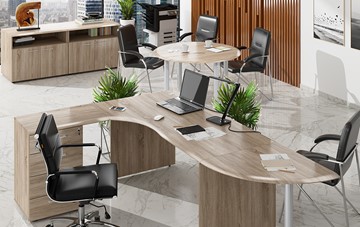 Офисный набор мебели Wave 2, рабочий стол и конференц-стол в Чебоксарах