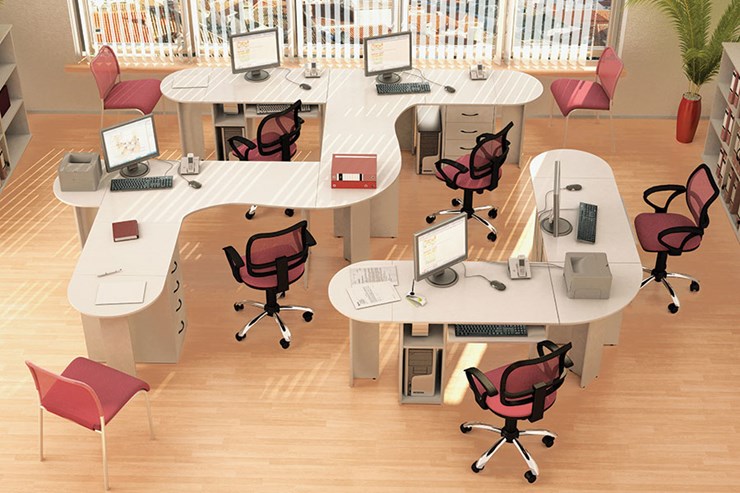 Мебель для персонала Классик для 5 сотрудников в Чебоксарах - изображение