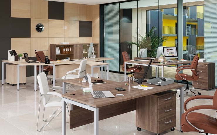 Офисный набор мебели Xten S 1 - один стол с приставным брифингом в Чебоксарах - изображение