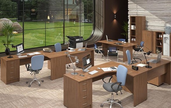 Набор мебели в офис IMAGO три стола, 2 шкафа, стеллаж, тумба в Чебоксарах - изображение