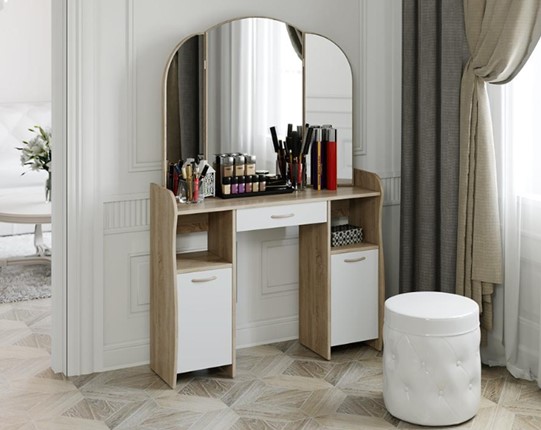 Туалетный столик София Т2, цвет Дуб сонома/Белый в Чебоксарах - изображение