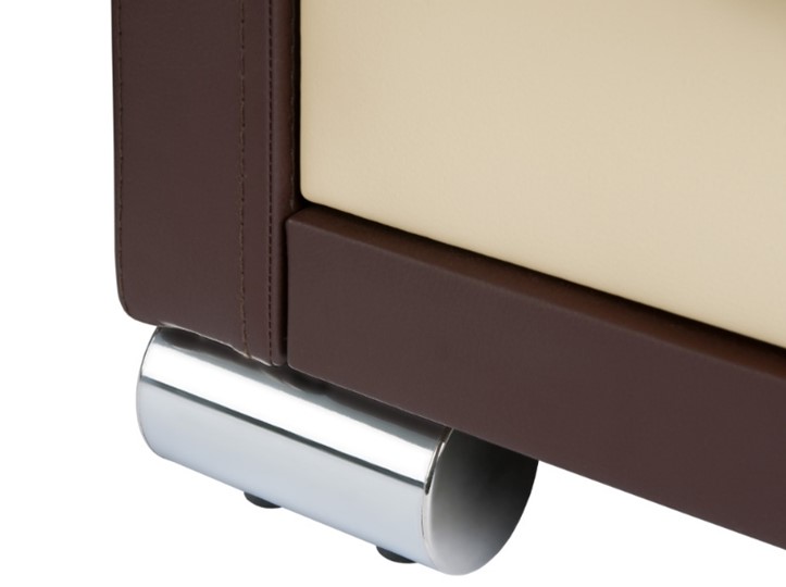Косметический стол OrmaSoft 2, 4 ящика, правый, экокожа кремовая/белая в Чебоксарах - изображение 2