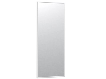 Зеркало навесное в гардероб Сельетта-6 белый (1100х400х9) в Чебоксарах