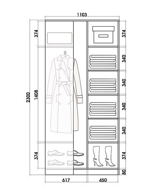 Детский угловой шкаф Хит-У-23-4-77-25, Медвежата, Белый в Чебоксарах - изображение 2