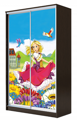 Шкаф-купе 2-х дверный ХИТ 23-4-17-77-11, Принцесса, венге в Чебоксарах - изображение