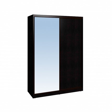 Шкаф 2-х дверный 1600 Домашний Зеркало/ЛДСП, Венге в Чебоксарах - изображение