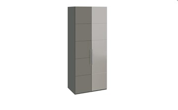 Шкаф Наоми с 1 зеркальной правой дверью, цвет Фон серый, Джут СМ-208.07.04 R в Чебоксарах