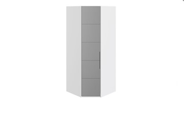Шкаф Наоми с зеркальной левой дверью, цвет Белый глянец СМ-208.07.07 L в Чебоксарах - предосмотр