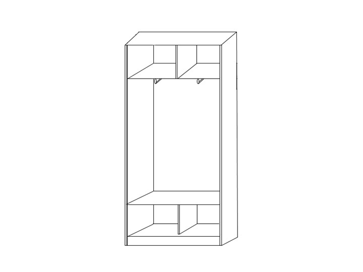 Шкаф 2-х дверный 2200х1200х420 с одним зеркалом ХИТ 22-4-12/2-15 Дуб Млечный в Чебоксарах - изображение 1
