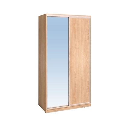 Шкаф 1200 Домашний Зеркало/ЛДСП, Дуб Сонома в Чебоксарах - изображение
