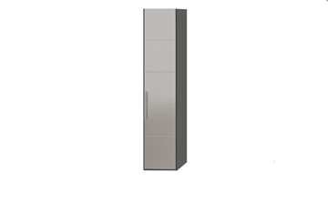 Шкаф Наоми с зеркальной дверью правый, цвет Фон серый, Джут  СМ-208.07.02 R в Чебоксарах