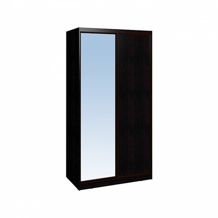 Шкаф 2-х створчатый 1200 Домашний Зеркало/ЛДСП, Венге в Чебоксарах - изображение