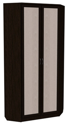 Шкаф распашной 401 угловой со штангой, цвет Венге в Чебоксарах - изображение