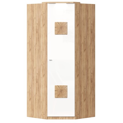 Шкаф угловой 45 с декоративной накладкой Фиджи, 659.248, белый в Чебоксарах - изображение