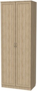 Шкаф двухстворчатый 101 со штангой,цвет Дуб Сонома в Чебоксарах - изображение