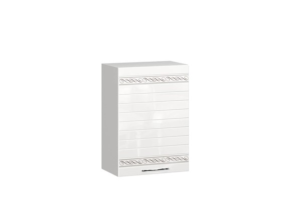 Кухонный навесной шкаф Анастасия 500 008.081.000 белый глянец в Чебоксарах - изображение