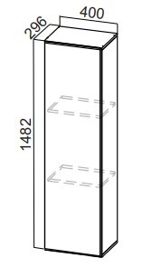 Кухонный пенал-надстройка Стайл, ПН400(912/296), МДФ в Чебоксарах