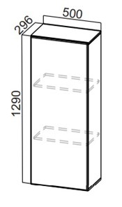 Шкаф-надстройка Стайл, ПН500(720/296), МДФ в Чебоксарах